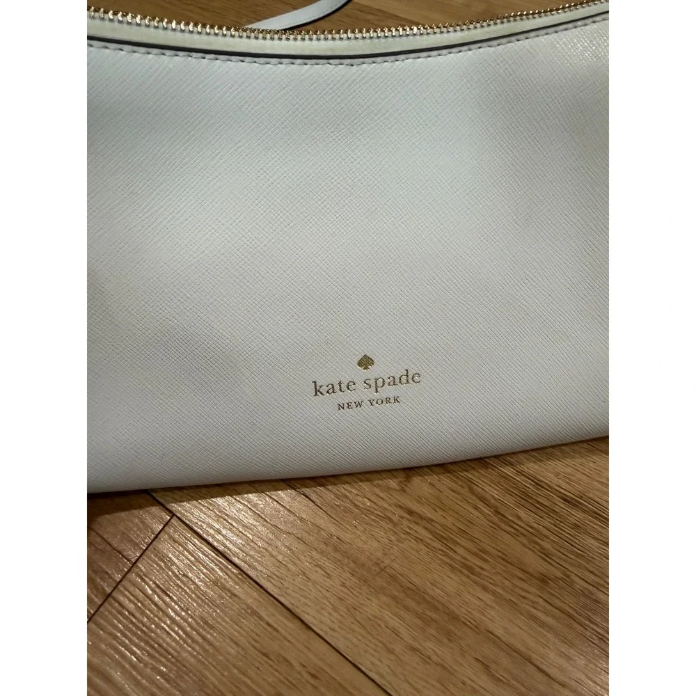 Kate Spade New York Light Blue Leather Crossbody Bag Light Gold Hardware Slim